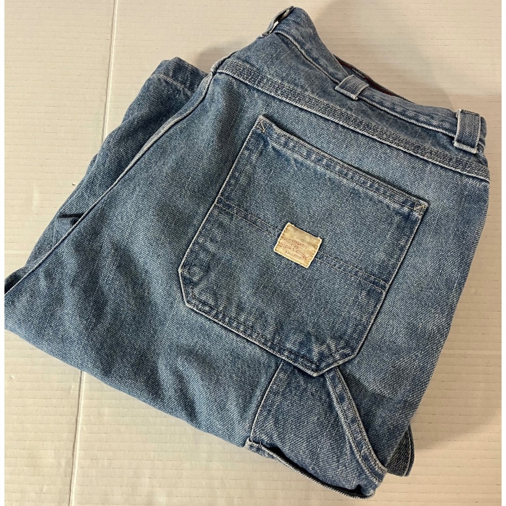 Red Camel Carpenter Denim Shorts Mens 36 Blue Light Wash Utility - Picture 6 of 6